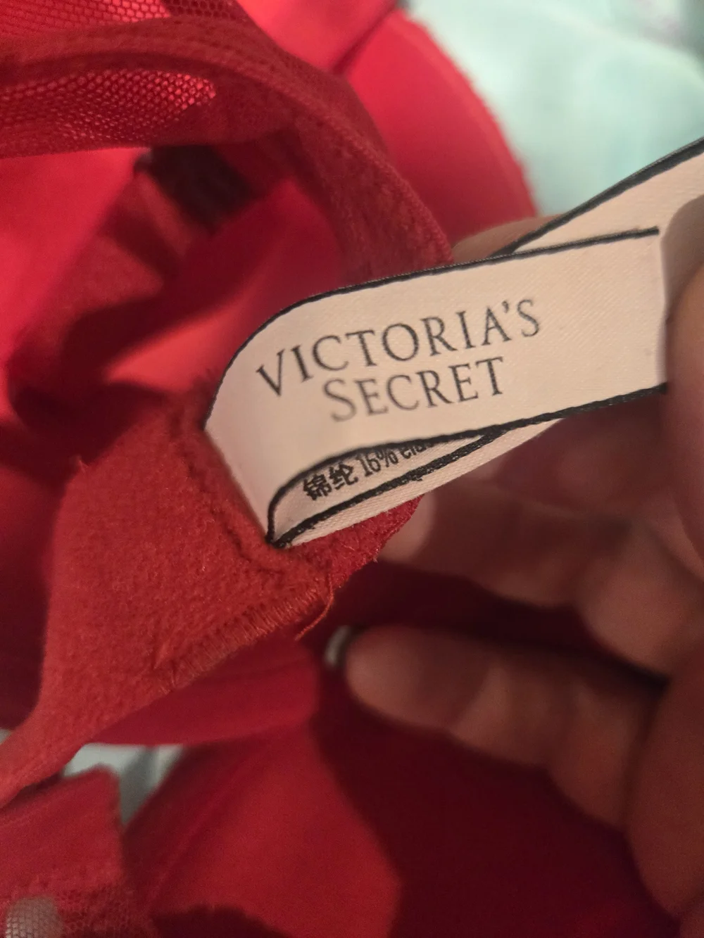 Victoria's Secret Red Very Sexy Push-up Bra Floral Lace Overlay 32DD